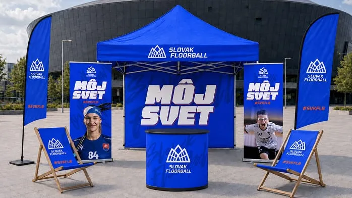 Promo stan Slovak Floorball pred arénou
